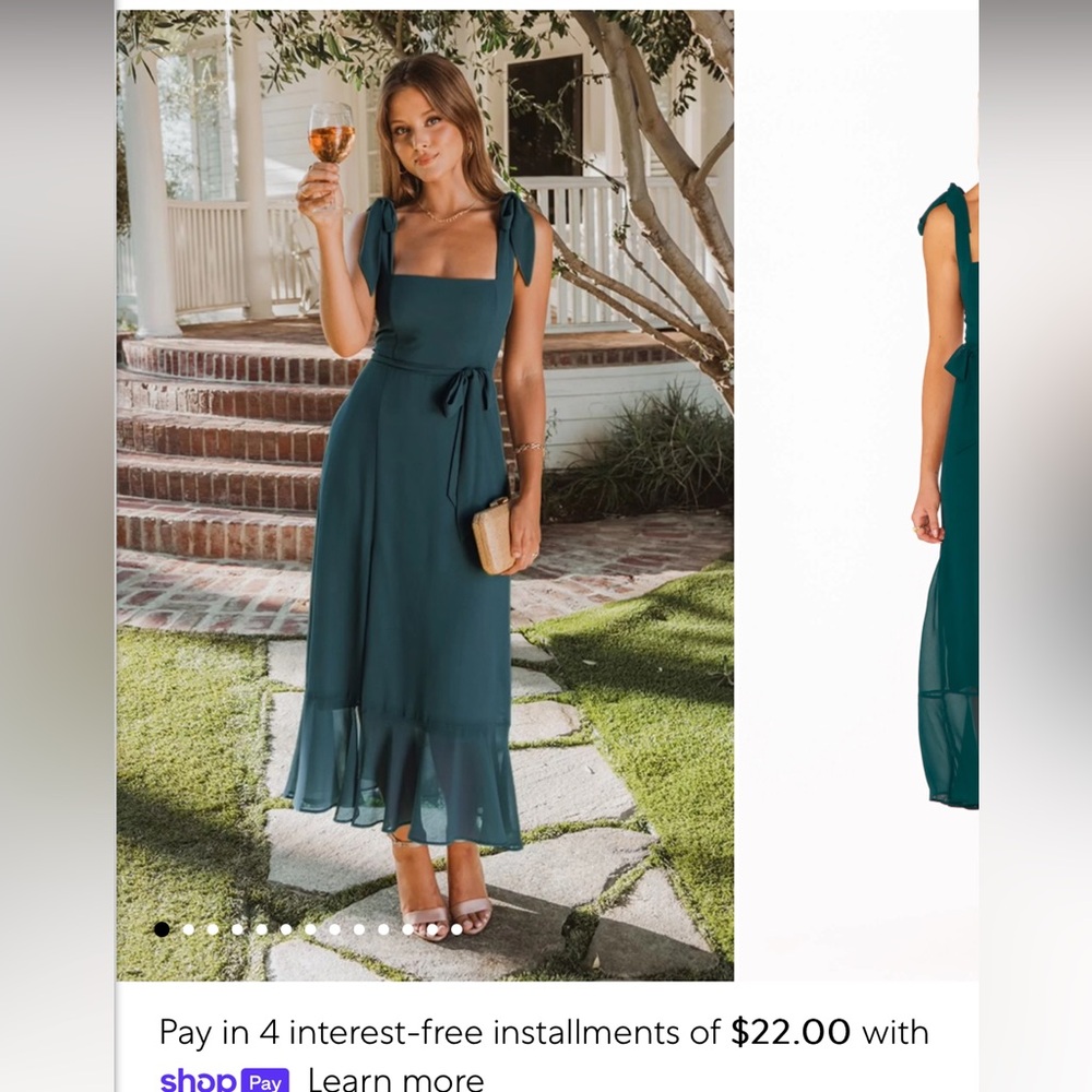 Show Me Your Mumu Claire Midi Dress Emerald Green